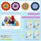 Includes Instructions & Video Tutorials | Easy Crochet Kit for Adults | DIY Knitting Craft Set (Multicolor) 5.2 x 5.2 x 0.4 inches